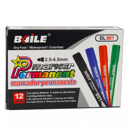 Permanentinis žymeklis, atsparus vandeniui, žalias, 2,5–4,5 mm