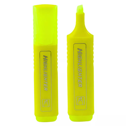 Žymeklis tekstui paryškinti, skirtas mokyklai, biurui, neoninės intensyvios geltonos spalvos