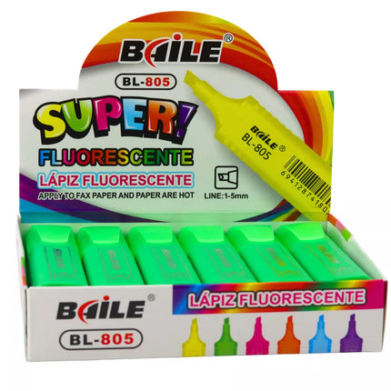 Žymeklis tekstui paryškinti, skirtas mokyklai, biurui, neoninės intensyvios žalios spalvos