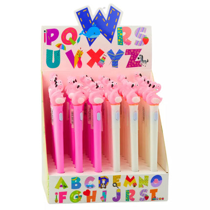 Šviečiantis tušinukas rožinis flamingas mėlynas rašalas 0,7 mm mišinys