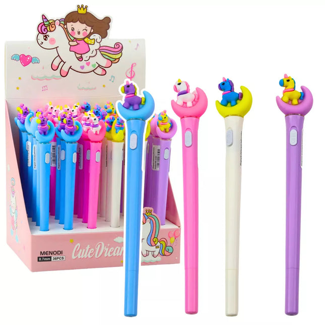 Vienaragis ant Mėnulio Šviečiantis Tušinukas Mėlynas Rašalas 0.7mm Mix