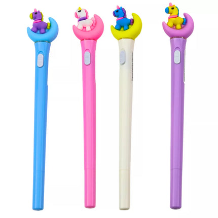 Vienaragis ant Mėnulio Šviečiantis Tušinukas Mėlynas Rašalas 0.7mm Mix