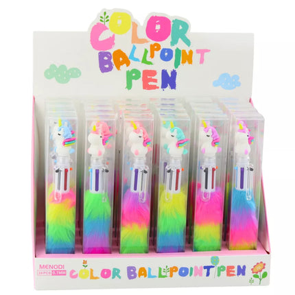 Rašiklis mokyklai/biurui su kailiniu vienaragiu, įvairiaspalvis