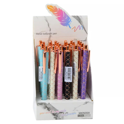 Automatinis metalinis tušinukas su skale, mėlynas rašalas, 1,0 mm