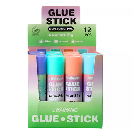 Klijų lazdelė, skirta mokyklai/biurui, "Pastel", 21 g