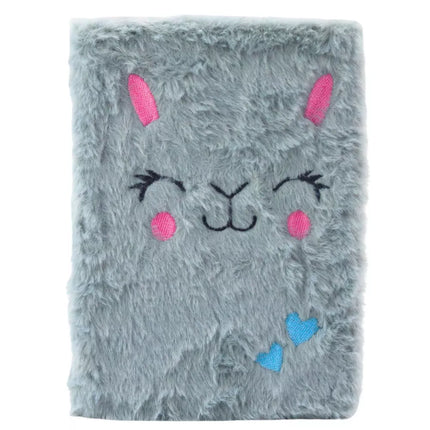 Pliušinė užrašinė Su kiškio atvaizdu Linijomis Pilka A5 80 lapų