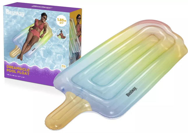 Pripučiamas plaukimo čiužinys ledai ant pagaliuko 185 x 89 cm Bestway 43161