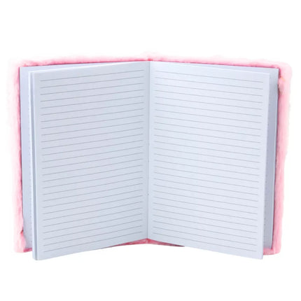 Minkšta užrašų knygelė A5 formato, su linijomis, rožinė, su karūnos ir konfeti raštu, 80 lapų