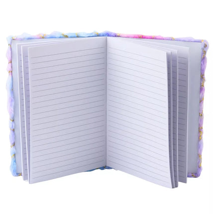 Minkšta užrašinė su linijomis, auksinėmis žvaigždėmis, pastelinių spalvų, A5 formatas, 80 lapų