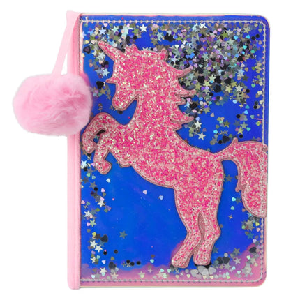 Holografinis vienaragio konfeti liniuotas sąsiuvinis A5, 80 lapų