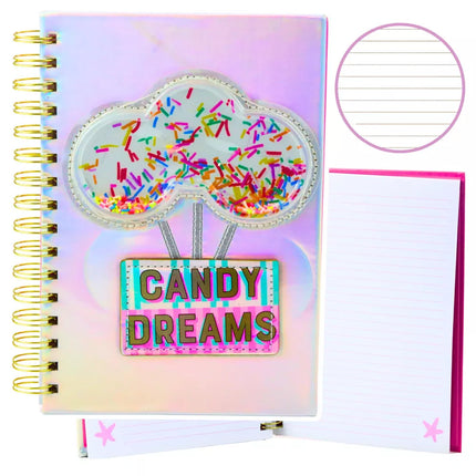 Candy Dreams Holografinė A5 Linijinė Užrašinė 90 Lapų