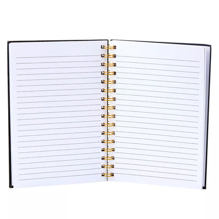 Linijinis sąsiuvinis su lūpų, lūpdažio ir blizgučių motyvais, juodas, A5, 80 lapų