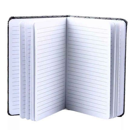 Juodas B6 formato sąsiuvinis su blizgančiais lipdukais, 80 lapų