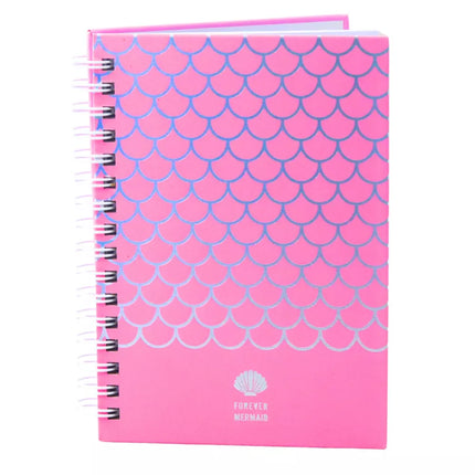 A6 formato rožinis bloknotas su holografiniais žvyneliais, 80 lapų