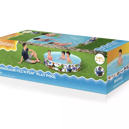 Pripučiamas baseinas "Dinozaurų sodas" 183 cm x 38 cm Bestway 55022