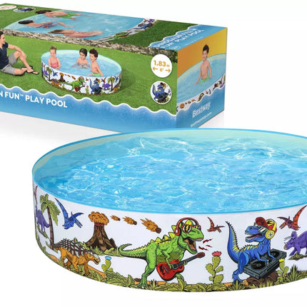 Pripučiamas baseinas "Dinozaurų sodas" 183 cm x 38 cm Bestway 55022