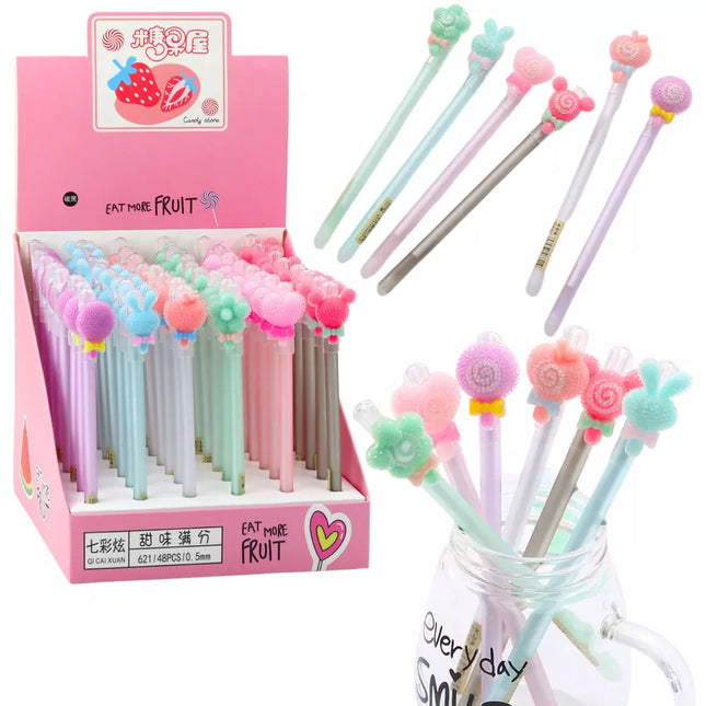 Gelinis rašiklis su trintuku, deimanto formos dangteliu, 0,5 mm