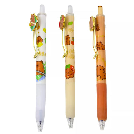 Kapibara gelinis rašiklis, mėlynas rašalas, 0,5 mm, 14 cm, įvairių spalvų