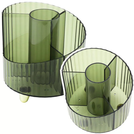 Kanceliarinių reikmenų organizatorius biurui skaidrus žalias