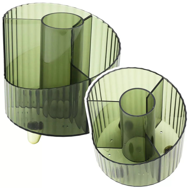 Kanceliarinių reikmenų organizatorius biurui skaidrus žalias