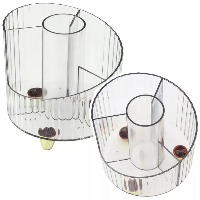 Kanceliarinių prekių organizatorius biurui, skaidrus, baltas