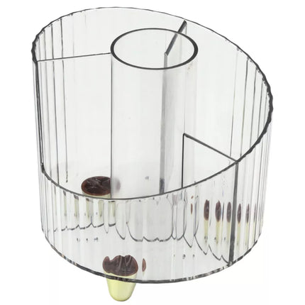 Kanceliarinių prekių organizatorius biurui, skaidrus, baltas