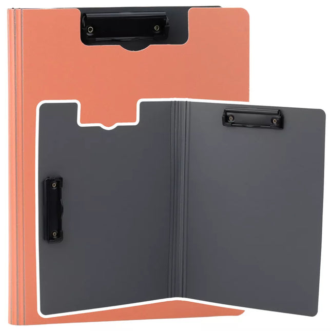 Segtuvas su dangteliu, dviem spaustukais, A4, plastikinis, rožinis