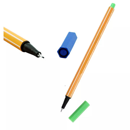 Finelinerių rinkinys 6 vnt. 0.4mm storio, spalvoti, biurui ir mokyklai