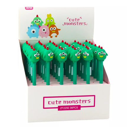 Žaliasis padaras gelinis rašiklis, mėlynas rašalas, 17cm, 0.5mm