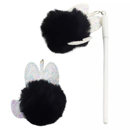 Gelinis rašiklis su juodu dangteliu ir mėlynu rašalu, 17 cm, 0,5 mm