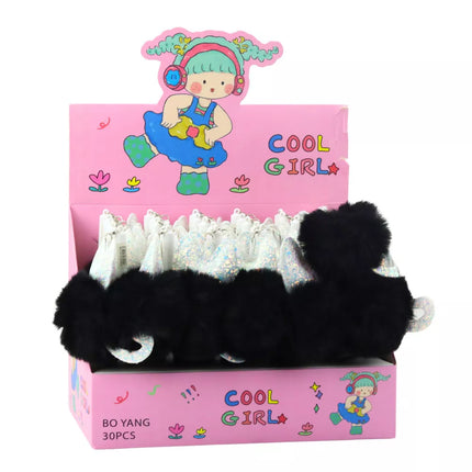 Gelinis rašiklis su juodu dangteliu ir mėlynu rašalu, 17 cm, 0,5 mm