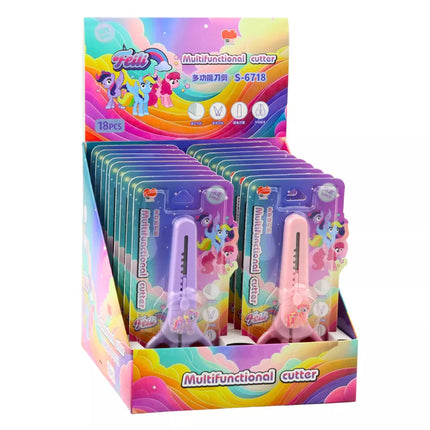 Vaikiškos žirklės su dangteliu, dekoruotos arkliukais, 14 cm