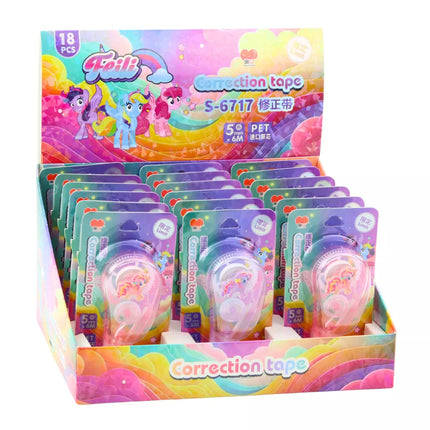 Korekcijos juostos pelė, 6 m x 5 mm, vienaragis, rožinė, violetinė, mokykla, biuras