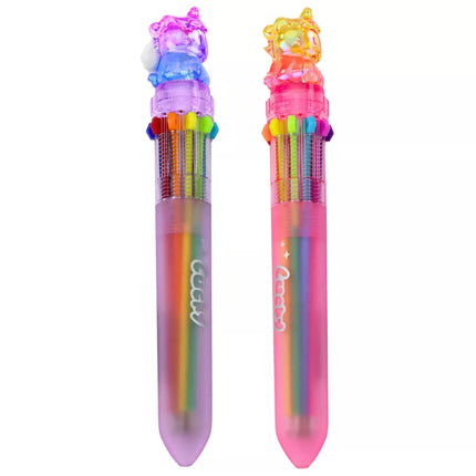 Daugiaspalvis automatinis rašiklis vaikams „Unicorn“ 10 viename rinkinys