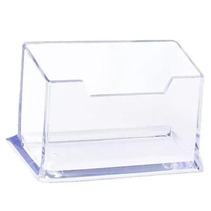 Skaidrus plastikinis vizitinių kortelių dėklas 11 cm