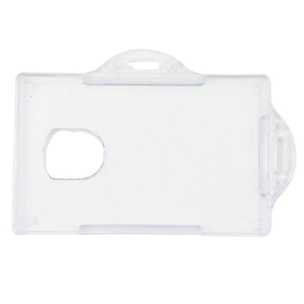 Horizontalus ID kortelės dėklas, kietas plastikas, permatomas, 10 vnt.