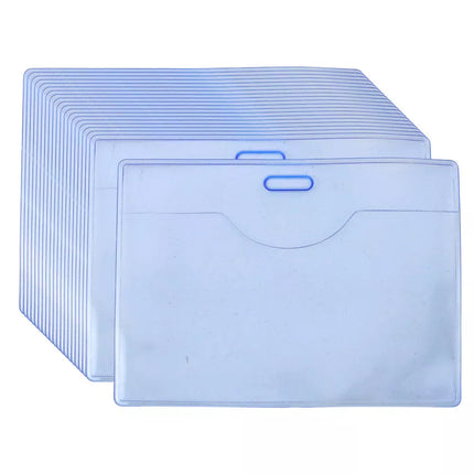 ID Kortelių Laikiklių Rinkinys Lanksčių Skaidrių Mėlynų 20 vnt.