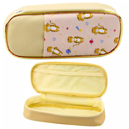 Pieštukinė mokyklai „Space Tigers Kit Beige“, 24 cm