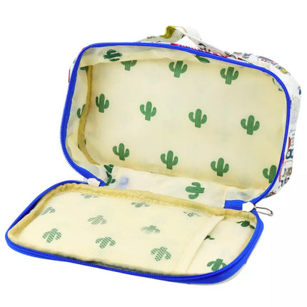 Erdvus pieštukinės dėklas mokyklai su papildoma kišene, pelėdos, balta spalva, 21,5 cm