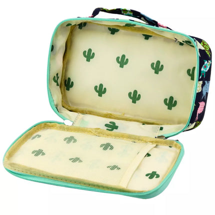 Pieštukinė mokyklinis organizatorius kosmetinė papildoma kišenė tamsiai mėlyna 22,5 cm