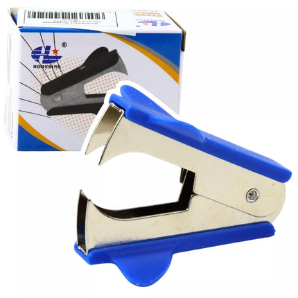 Metalinė kabliatraukio priemonė, skirta biurui, mėlyna