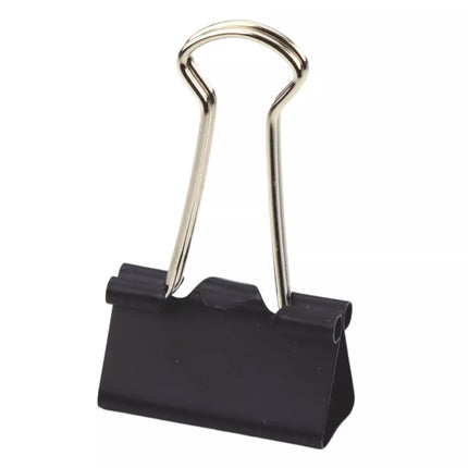 Universalios biuro sąvaržėlės, spyruoklinis plienas, juodos, 32 mm, 12 vnt.