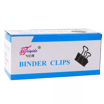 Universalios biuro sąvaržėlės, spyruoklinis plienas, juodos, 41 mm, 12 vnt.