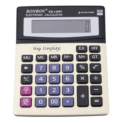 Ronbon RB-1200V Biuro skaičiuotuvas, didelis 12 skaitmenų ekranas