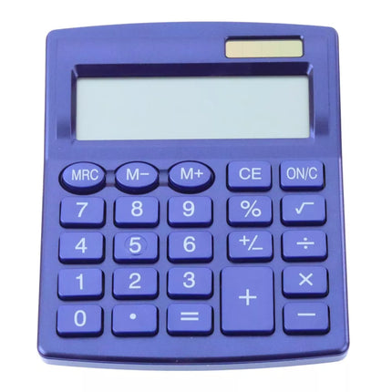 Klasikinis 8 skaitmenų LCD saulės energijos tamsiai mėlynas biuro ir mokyklinis skaičiuoklis