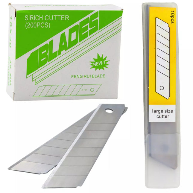 Keičiami peiliukai su segmentais, 14 segmentų, 18 mm, 10 vnt.