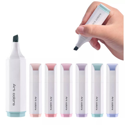 Mini žymeklių rinkinys, švelnios pastelinės spalvos, 6 vnt.