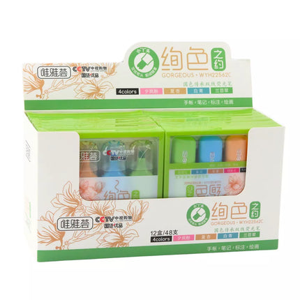 4 spalvų dvigubo antgalio žymeklių rinkinys