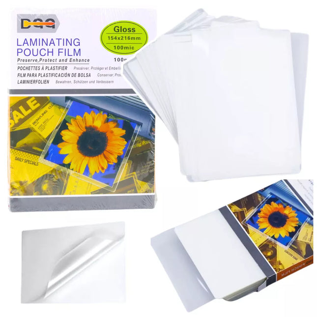 Blizgi laminavimo plėvelė B6 154x216mm 100µm 100vnt.
