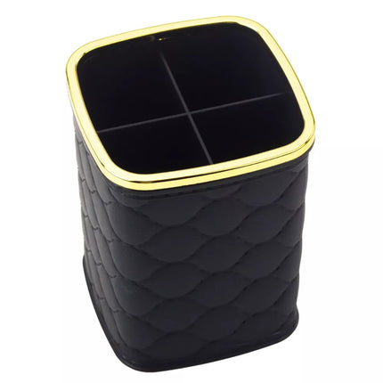 Šepetėlių organizatorius, keturi skyriai, juodas, 12 x 9.5cm